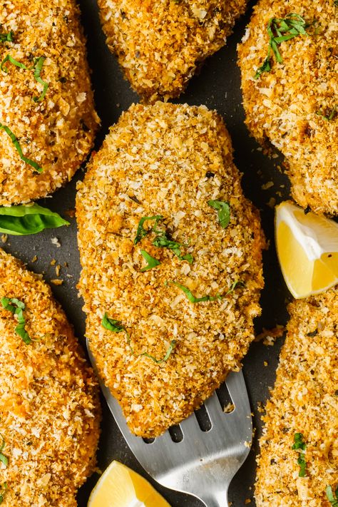 Baked Breaded Chicken - Easy Peasy Meals Breaded Chicken Breast Recipes, Healthy Breaded Chicken, Baked Breaded Chicken Breast, Bread Crumb Chicken, Baked Breaded Chicken, Easy Baked Chicken Breast, Bread Crumbs Recipe, Breaded Chicken Recipes, Chicken Shawarma Recipe