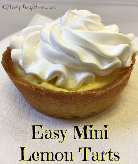 Easy Mini Lemon Tarts Lemon Tarts Mini, Tarts Mini, Oreo Dessert Easy, Mini Lemon Tarts, Lemon Tarts, Meringue Desserts, Low Carb Ice Cream, Low Carb Cake, Eggless Desserts