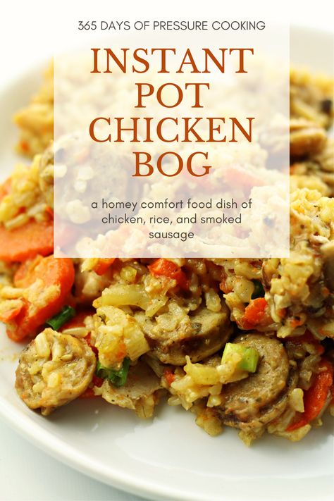 Easy chicken bog recipe in the Instant Pot. Rice, smoked sausage and chicken stewed together! #instantpotrecipes Instant Pot Chicken Bog Recipe, Chicken Bog Recipe South Carolina Instant Pot, Instapot Chicken Bog, Chicken Bog Instant Pot Recipes, Chicken Bog Recipe, Traditional Eating, Chicken Bog, Instant Pot Rice, Cheesy Broccoli Rice