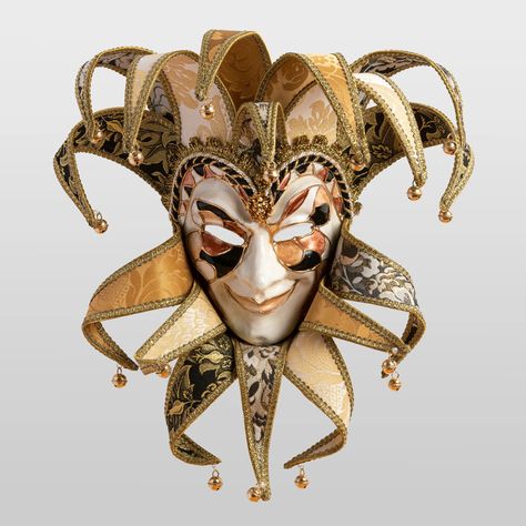 Laughing Mask, Venetian Masks Art, Harlequin Mask, Jester Outfit, Jester Mask, Mask Venetian, Your Highness, Venice Mask, Court Jester