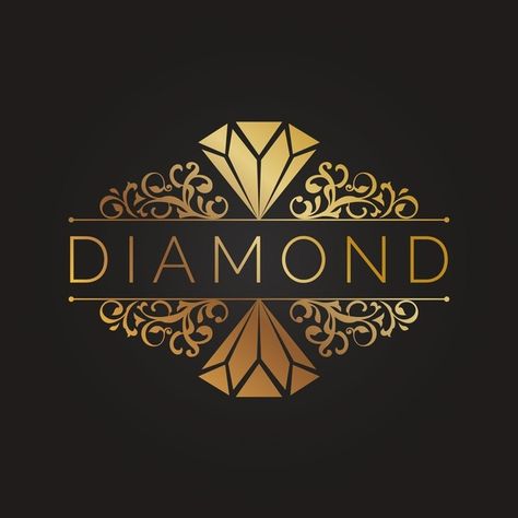 Elegant diamond logo Premium Vector | Premium Vector #Freepik #vector #logo #business #luxury #diamond Jewellery Brand Logo, Diamond Clothing, Logo Design Samples, Jewel Logo, Jewellery Logo, Perfume Logo, Jewelry Logo Design, Diamond Tattoos