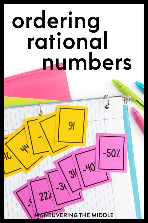 High School Math Projects, Rational Numbers Activities, Ordering Rational Numbers, Ordering Numbers Activities, Number Line Activities, Maths Activities Middle School, Basic Physics, Rational Numbers, Math Intervention