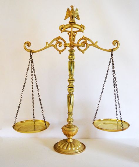 Vintage Scales of Justice in by TheVintageRoad2Retro on Etsy Lawyer Decor, Peter Pan Images, Balancing Scale, Hands Of Light, Libra Scale, Gold Scales, Dark Cottagecore Aesthetic, Justice Scale, Vintage Scales