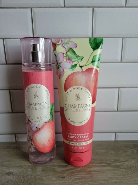 Champagne Apple And Honey, Apple And Honey, Bath N Body Works, Victoria Secret Fragrances, Bath And Body Work, Bath And Body Works Perfume, Diy Body Care, Body Smells, Fine Fragrance Mist