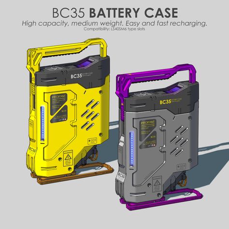 Tech Gadgets Concept Art, Medkit Concept Art, Scifi Gadgets Concept Art, Sci Fi Battery, Futuristic Props Concept Art, Handheld Device Design, Cyberdeck Concept Art, Futuristic Gadgets Concept Art, Scifi Battery