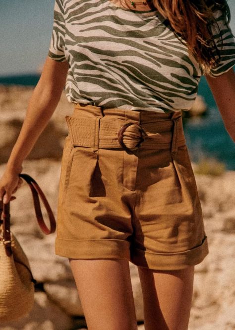 Shorts, Skirts & Shorts, E-shop | Sézane Sezane Shorts, Summer Europe Outfits, Summer Shopping List, Waist Belt Women, Summer Europe, Summer Shopping, Ladies Denim, Short Pant, Europe Outfits