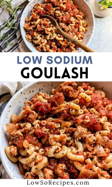 Low Sodium Goulash Low Sodium Diet Tips, No Sodium Foods List Of, Low Sodium Low Cholesterol Recipes Meals, Renal Diet Dinner Ideas, Low Sodium Low Carb Snacks, Kidney Healthy Dinner Recipes, Dinner Ideas Low Sodium, Heart Healthy Recipes Low Sodium Blood Pressure, Low Sodium Low Potassium Low Phosphorus Recipes