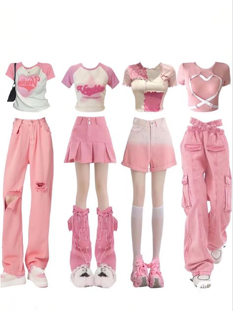 Y2k Pink Outfit, Cute Y2k Outfits, Kawaii Street Fashion, 2000s Japanese Fashion, Preformance Outfits, Dress Design Sketches, Stylish Work Outfits, Easy Trendy Outfits, Feminine Outfit