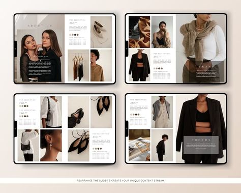 Magazine Lookbook Template for Canva Editable Digital or Print Brochure Retail Product Catalog With Price Display Instant Download - Etsy Indonesia Magazine Lookbook, Print Brochure, Catalog Fashion, Lookbook Template, Price Display, Email Newsletter Template, Newsletter Template, Clothing Catalog, Catalog Design