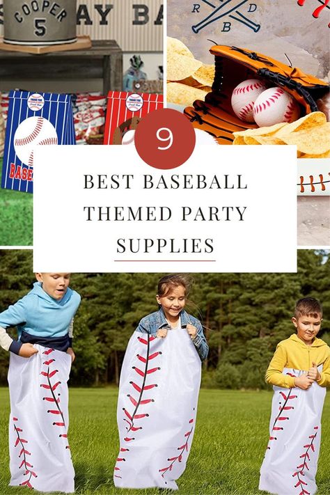 Tired of throwing boring parties? Then why not hit a home run with your next one by throwing a baseball themed bash! From decorations to games, we've got the top nine best baseball-themed party supplies that will make any fan go wild. So get ready to slide into home plate in style! Baseball Themed Party Games, Baseball Game Party, Baseball Themed Games, Baseball Birthday Games, Baseball Birthday Party Activities, Outdoor Baseball Party Ideas, Kids Baseball Birthday Party, Baseball Theme Party Games, Baseball Birthday Party Decor