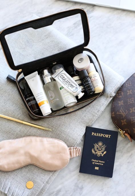 Flight Essentials, Makeup Room, Pack Your Bags, Travel Toiletries, Travel Organization, Diy Skin, Travel Cosmetic Bags, In Flight, Makeup Storage