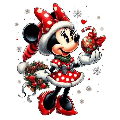 Christmas Minnie Mouse, Dibujos Toy Story, Colors Printable, Mouse Png, Minnie Mouse Christmas, Minnie Christmas, Disney Valentines, Gift Wraps, Baby Minnie