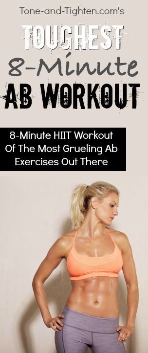 The toughest ab workout you can do in 8 minutes | From Tone-and-Tighten.comThe toughest ab workout you can do in 8 minutes | From Tone-and-Tighten.com 8 Minute Ab Workout, Weight Lifting Motivation, Weight Training Women, Best Abdominal Exercises, Beginner Ab Workout, Effective Ab Workouts, At Home Abs, Abs Workout Routines, Abs Workout For Women