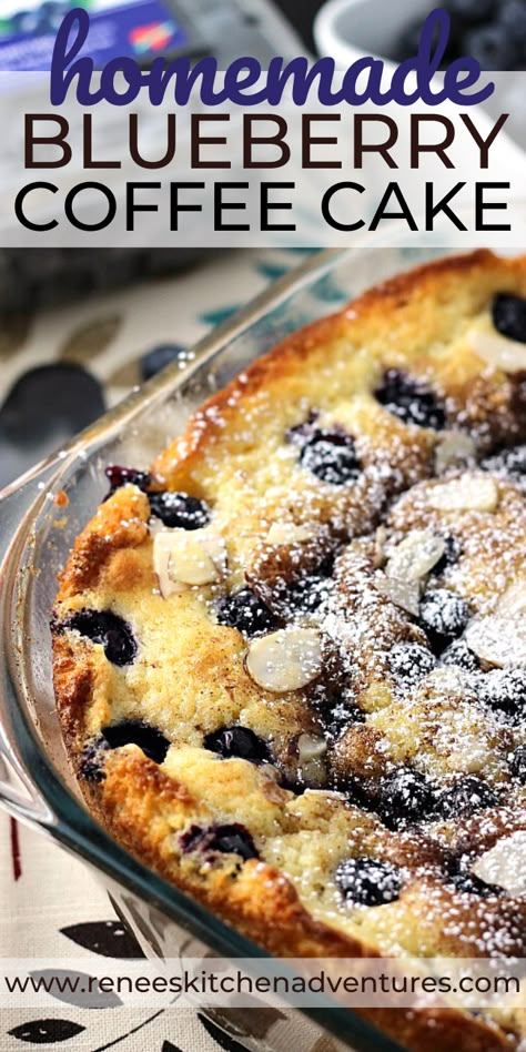 Blueberry Coffee Cake Recipe, Coffee Cake Recipes Easy, Blueberry Breakfast Cake, Blueberry Coffee, Blueberry Coffee Cake, Buttermilk Recipes, Blueberry Breakfast, Blueberry Desserts, Kid Desserts