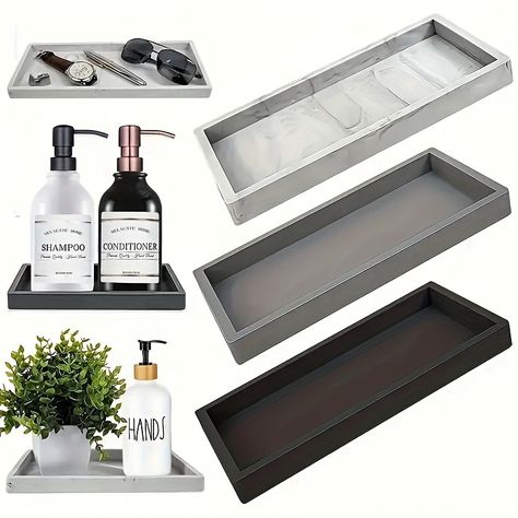 Faster shipping. Better service Bathroom Countertop Organizer, Modern Bathroom Accessories, Chicago Apartment, Countertop Organizer, Bathroom Countertop, Vanity Tray, Bathroom Organisation, Counter Top, Marble Pattern