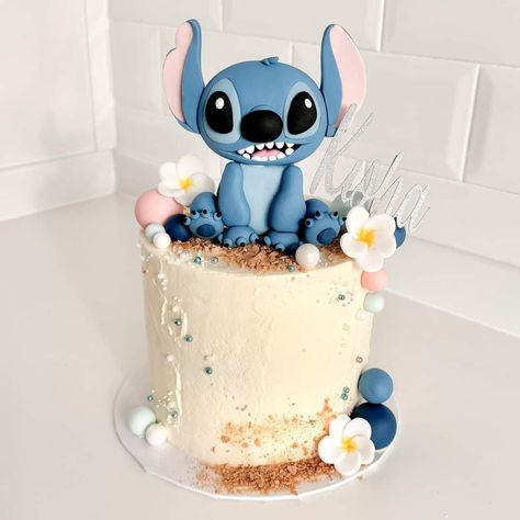 Stitch Bday Cake, Fondant Stitch, Birthday Cake Stitch, Stitch Torte, Stitch Birthday Cake, Stitch Cake, Stitch Party, Cute Stitch, Party Cakes