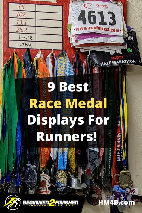 Top 9 Best Race Medal Display Ideas For Runners Medal And Bib Display Diy, Race Bib And Metal Display, Runners Medal Display, Diy Running Medal Display, Diy Race Bib And Medal Display, Race Numbers Display Ideas, Marathon Bib Display Ideas, Medals Display Ideas Diy, Run Medal Display