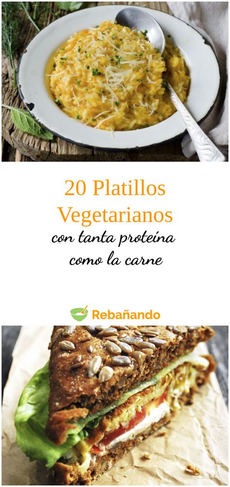 Prepara estos platillos vegetarianos saludables y llenos de proteínas, ¡no extrañarás la carne! Avocado Pasta, Healthy Food Motivation, Vegetarian Recipes Healthy, Healthy Vegetarian, Veggie Recipes, Real Food Recipes, Healthy Life, Vegetarian Recipes, Clean Eating