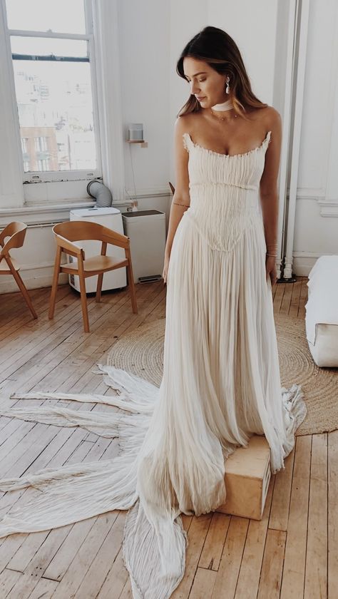 Cinq Bridal, Eva Lendel, Modern Wedding Dresses, Wedding Dresses Whimsical, Hippie Wedding, Bridal Wedding Dress, Dream Wedding Ideas Dresses, Denver Wedding, Engagement Dresses