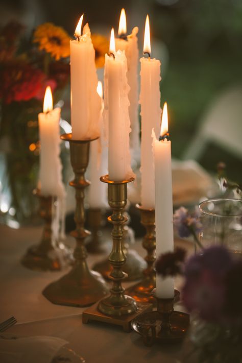 Candlestick Wedding Decor, Candlestick Centerpiece Wedding, Images Of Love, Garden Wedding Photos, Candlestick Centerpiece, Candle Sticks Wedding, Candle Wedding Centerpieces, Antique Candles, Different Materials