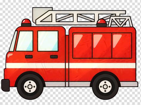 Fire Truck Cartoon, Fire Truck Activities, Truck Activities, Fire Engine Cake, Cartoon Fire, Truck Cartoon, International Pickup Truck, Sticker Transparent Background, Nissan Diesel