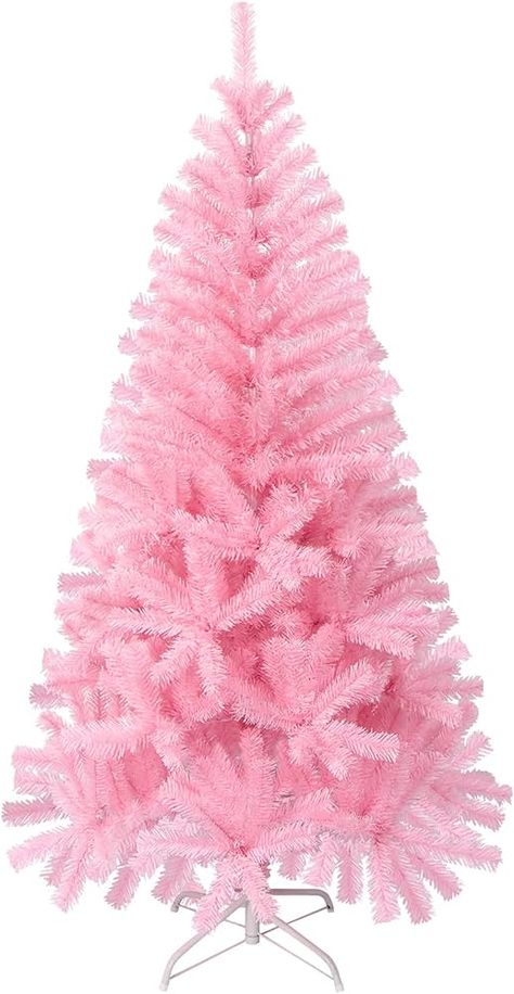 LOKIPA Pink Christmas Tree,5ft Artificial Christmas Tree with 450 Tips and Christmas Tree Metal Stand : Amazon.co.uk: Home & Kitchen 4ft Christmas Tree, Pink Christmas Table, Metal Christmas Tree Stand, Pink Xmas Tree, Upside Down Christmas Tree, Table Tree, Plastic Tree, A Pink Christmas, Pink Tree