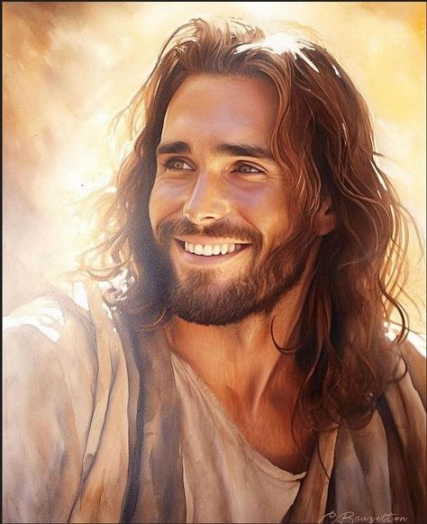 Christ Pictures, Jesus Laughing, Jesus Smiling, Jesus Christ Face, Jesus Art Drawing, Jesus Christ Painting, Jesus Artwork, Pictures Of Christ, Jesus Christ Artwork