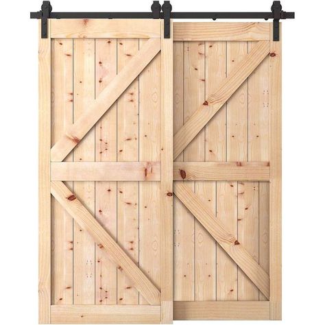 Save HUNDREDS by building your own DIY sliding barn door with this easy to follow tutorial! Closet Barn Doors, Sliding Barn Door Closet, Barnyard Door, Diy Closet Doors, Bypass Barn Door Hardware, Bypass Barn Door, Barn Door Closet, Door Plan, Diy Sliding Barn Door