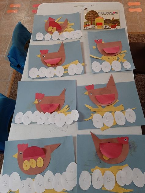 Preschool On The Farm Crafts, Farm To Table Activities Kindergarten, Learning About Farm Animals Preschool, Farm And Farm Animals Preschool, Farm Week Kindergarten, Rooster Art Preschool, Farm Theme School Activities, Farm Class Activities, On The Farm Theme Preschool