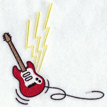 Guitar Corner, Guitar Quilt, Custom Quilt Labels, Corner Design, Quilt Labels, Embroidery Monogram, Hand Embroidery Art, Embroidery Library, Personalized Labels