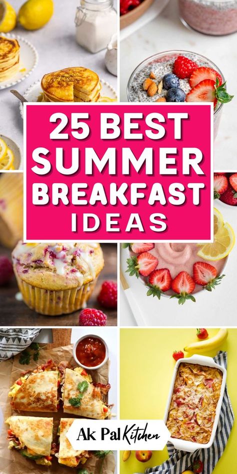 Lake Breakfasts, Summer Pancakes, Healthy Summer Breakfast, Summer Breakfast Ideas, Summer Brunch Recipes, Summer Breakfast Recipes, Mexican Spice, Spring Breakfast, Better Breakfast