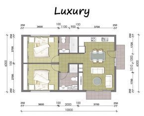 converting a double garage into a granny flat - Google Search Granny Flat Plans, Flat Plan, House Bedroom, Casa Container, Apartment Plans, Cottage Plan, Granny Flat, Small Design, Double Garage