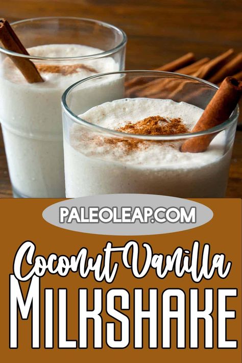 For comfort on a warm summer day or to impress guests at your next gathering, the coconut vanilla milkshake is your go-to! Paleo Chocolate Pudding, Vanilla Milkshake Recipe, Coconut Squares, Cinnamon Smoothie, Flourless Brownies, Berry Crumble, Pumpkin Smoothie, Milkshake Recipe, Paleo Recipes Dessert