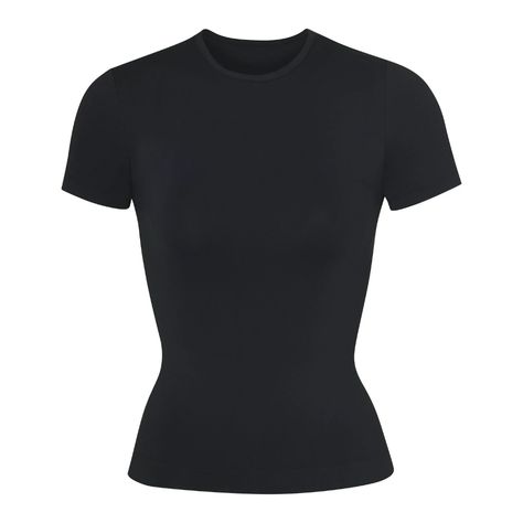 The Smoothing T-Shirt will be a staple in your wardrobe. This crew neck short sleeve style features a body-hugging fit that makes it the perfect lounge top or base layer under clothing. Body Outfit, Lounge Top, Women's Fitness, Base Layer, Travel Outfit, Designer Outfits Woman, Trending Accessories, Saks Fifth, Saks Fifth Avenue