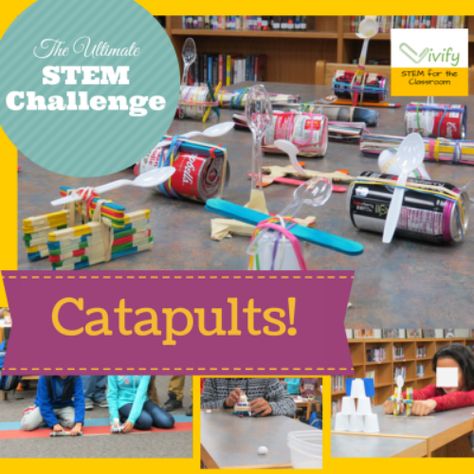 After years of STEM activities, including towers, bridges, race cars, and rockets, one my favorites is the classic catapult challenge! I believe it incorporates all aspects of a quality STEM activity: easy math connection, engineering design process, student-driven learning, and hands-on fun! Read on to see my ideas to incorporate into your classroom or to download our TpT Catapult STEM Challenge! Science Experience, Stem Club, Easy Math, Steam Challenges, Steam Ideas, Science Design, Stem Ideas, Stem Lesson, Engineering Design Process