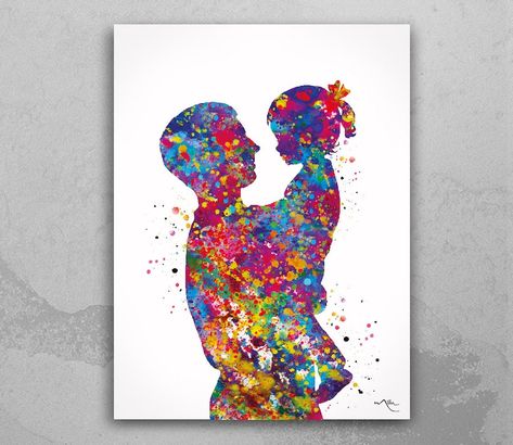 Father's Day Painting, Cut Picture, Dad Drawing, Daddy And Daughter, Daughter Poems, Bird Stencil, Parents Love, Dad And Son, Father And Daughter