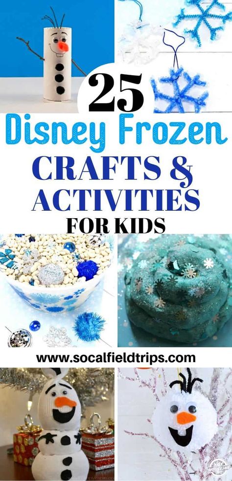 Check out this list of 25+ creative Frozen activities, crafts, sensory bins and recipes that Elsa and Anna fans everywhere will love! #frozen #frozen2 #elsa #Anna #olaf #frozencraft #preschoolcraft #kidscraft #toddlercraft #diy #daycare #preschool #craft Preschool Frozen Crafts, Frozen Birthday Crafts, Frozen Birthday Party Activities, Frozen Crafts For Kids, Birthday Party Activities For Kids, Elsa Crafts, Disney Frozen Crafts, Party Activities For Kids, Frozen Activities