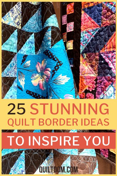 Looking for fresh and unique quilting border ideas? Check out our collection of great border ideas for your next quilt project. Quilt Borders Using Hst, Patchwork Borders For Quilts, Borders Quilt Ideas, Quilting Patterns For Borders, Quilt Panel Border Patterns Free, Scrap Quilt Borders Ideas, Star Quilt Borders Ideas, Quilt Borders Ideas Easy Free, Quilt Edges Ideas