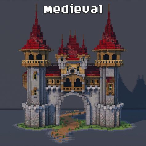 Minecraft Medieval Town Ideas, Dragon Stables Minecraft, Fantasy Town Minecraft, Gatehouse Minecraft, Gate Design Minecraft, Minecraft Gateway, Minecraft Fortress Ideas, Medival Minecraft Build Ideas, Minecraft Gatehouse