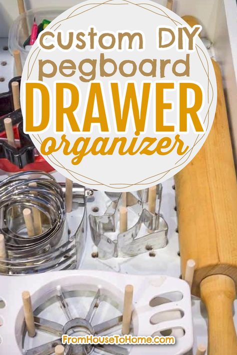 Diy Drawer Organizer, Easy Home Organization, Utensil Hanger, Peg Boards, Garage Tool Organization, Drawer Organization, Garage Tool Storage, Kitchen Mood Board, Diy Drawers