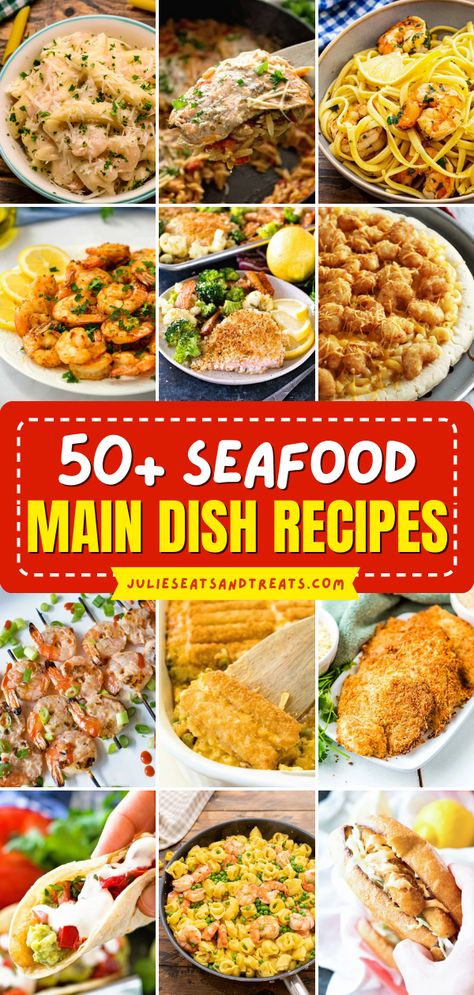 Looking for an easy seafood main dish recipe? We have you covered with everything from shrimp to scallops, crab and more! These are the perfect dinner recipes for Lent on Fridays, or just because you are craving seafood. Recipes For Lent, Mixed Seafood Recipe, Mixed Seafood, Cheap Seafood Recipes, Seafood Dinner Recipes, Seafood Dish Recipes, Seafood Mix, Seafood Menu, Shrimp Scallops