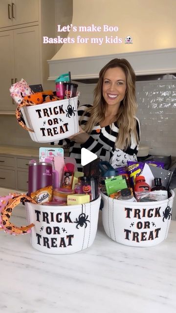 Tori Gerbig | Pink Lily Founder on Instagram: "✨ *Boo Basket Tradition!* 🎃

I can’t wait to surprise my kids with little “boo baskets” tomorrow for the first day of October—it’s all about making intentional memories in the small moments. 🧡 I want them to feel the magic of every season, and this is one way I love to do that. Do you have any fun fall or Halloween traditions you do with your kids or family (or want to start)? Let’s share ideas and inspire each other to create more special moments 🍁👇 Save this post so you can see everyone else’s traditions and get ideas from this amazing community. 

Comment “Boo basket” to get all the links from this video that I could find and a FREE checklist of Boo Basket ideas. Most of the items are from Target and the girls have a few things from Pin Boo Basket Kids, Kids Boo Basket Ideas, Boo Basket Ideas For Kids, Teen Boo Basket, Kids Boo Basket, Boo Baskets For Kids, Boo Basket Ideas Kids, Boo Basket Ideas For Girlfriend, Halloween Basket Ideas