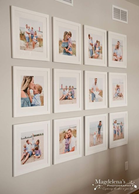 Family Photo Gallery Wall, Family Photos Wall Decor, Family Pictures On Wall, Family Photo Wall, Wall Art Diy Paint, Family Wall Decor, Photo Wall Decor, Photo Wall Gallery, Gallery Wall Living Room