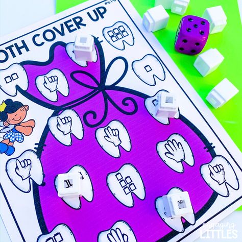 Dental Health Themed Centers & Activities - Engaging Littles Rhyming Games, Language Arts Centers, Identifying Letters, Word Work Centers, Classroom Centers, Activities For Preschool, Task Boxes, Magnetic Letters, Themed Activities