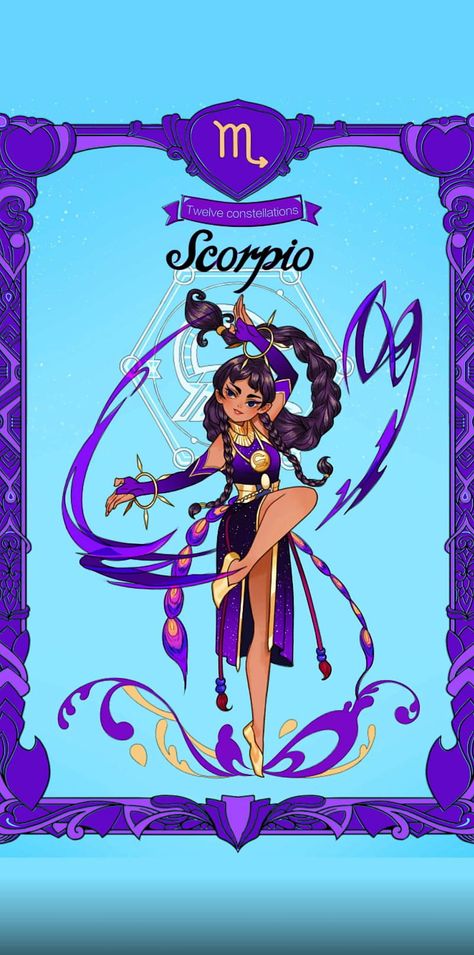 Scorpio Fanart, Constellations Scorpio, Scorpio Zodiac Signs, Capricorn Zodiac Symbol, Zodiac Characters, Art Studio Design, Zodiac Scorpio, 12 Cung Hoàng Đạo, Astrology Art