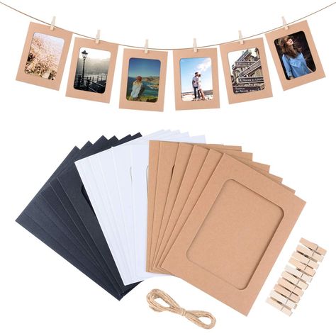 Cardboard Photo Frame, Creative Photo Frames, Paper Picture Frames, Hanging Picture Frames, Paper Photo, Vintage Picture Frames, Hanging Photos, Photo Picture Frames, Paper Frames