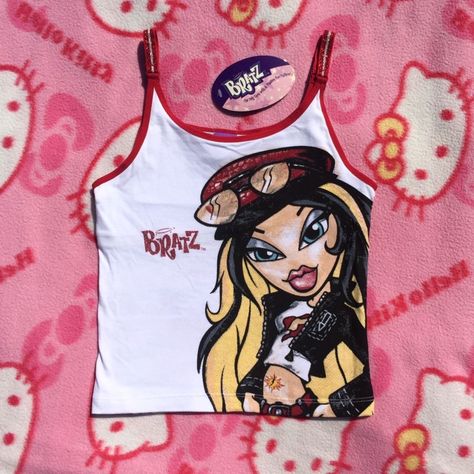 Cloe Bratz, Bratz Rock Angelz, Mcbling Fashion, Y2k Bratz, Y2k Fits, Tank Crop Top, 2000s Fashion Outfits, Bratz Doll, 90s 00s