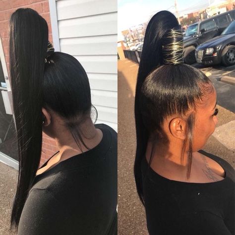 Genie Ponytail Weave, Genie Ponytail, Fierce Hairstyles, High Ponytail Styles, Slicked Back Hairstyles, Ponytail Weave, Cupcake Hair, Exotic Hair, Ponytail Ideas