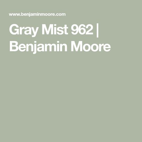 Gray Mist 962  | Benjamin Moore Gray Mist Benjamin Moore, Benjamin Moore Bathroom, Benjamin Moore Gray, Painted Kitchen Cabinets Colors, Cabinet Paint, Cabinet Paint Colors, Silver Mist, Benjamin Moore Colors, Painting Kitchen Cabinets