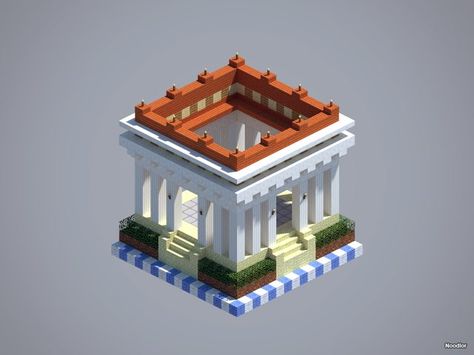 Minecraft Rome Builds, Roman Temple Minecraft, Greek Temple Minecraft, Rome Minecraft, Minecraft Temple, Minecraft Structures, Bangunan Minecraft, Minecraft Castle, Minecraft Medieval